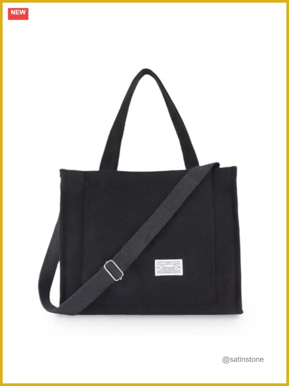 Corduroy Tote Bag Crossbody Purse Adjustable Strap Work Bag